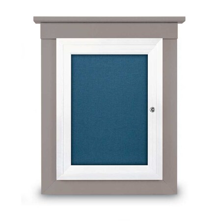 United Visual Products Sliding Glass Enclosed Letterboard, 72"x3, UV9007ACS-GOLD-BLUE UV9007ACS-GOLD-BLUE